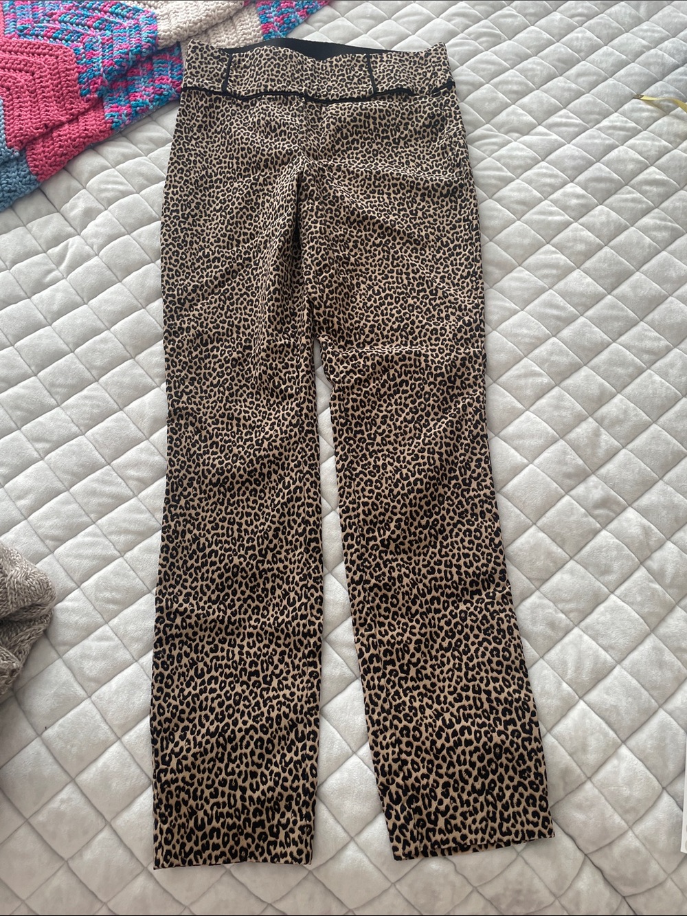 Women’s Leopard Print Slim pants  - Tan/Black
